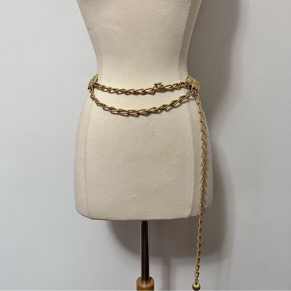 Groovy Vintage 1970s Multi Strand Curb Link Chain Layer Belt / Necklace - Picture 8 of 8